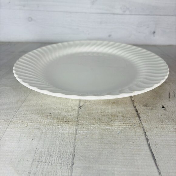 Sheffield BONE WHITE Ivory Swirl Rim Earthenware USA Oval 14" Serving Platter - Picture 5 of 16